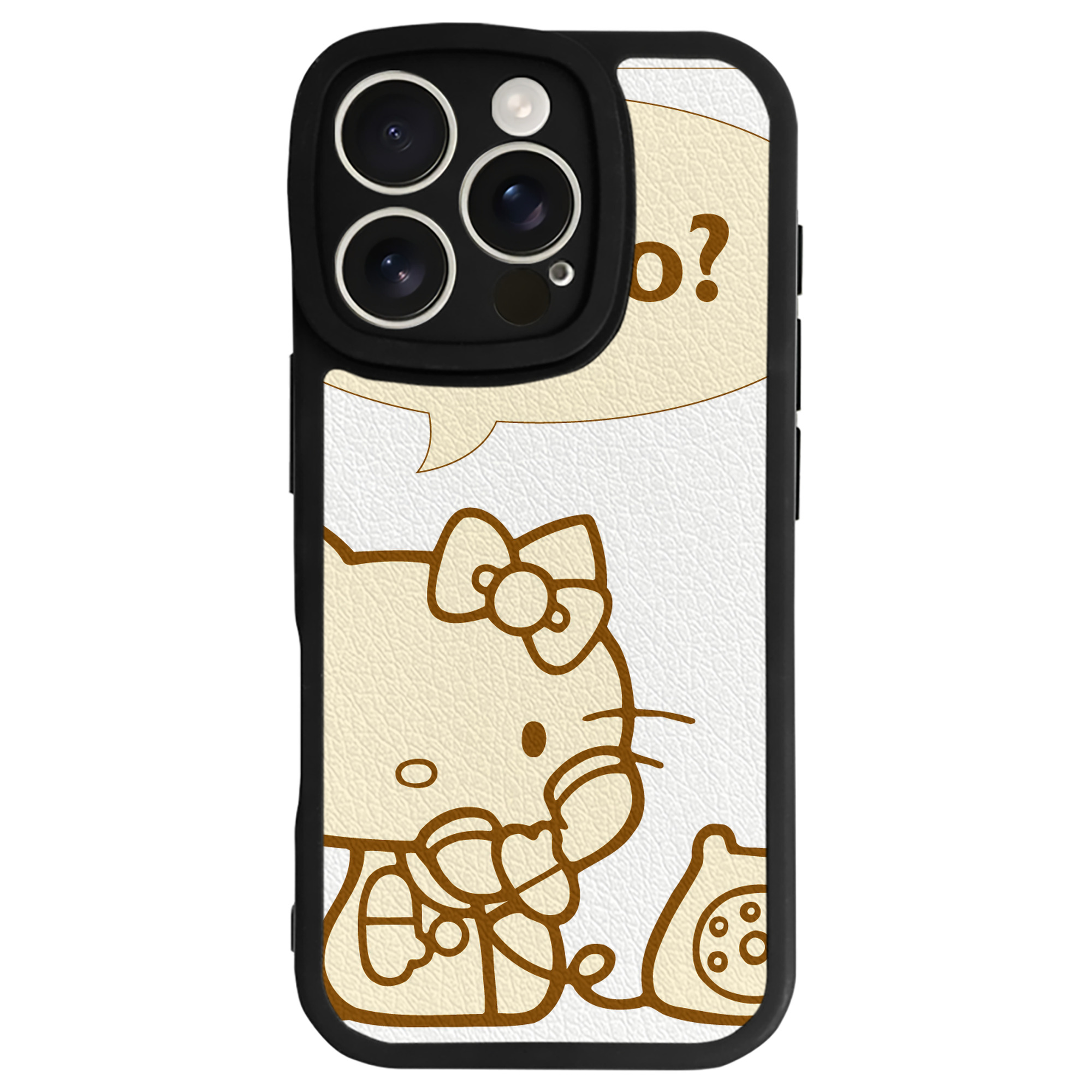 （画像用） Hello Kitty ハローキティ 【iPhone 16シリーズ対応】シリコンスマホケース（レザー調） 材質：シリコン
